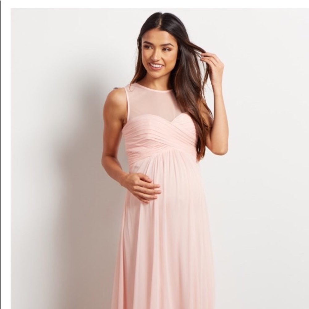 PINK BLUSH Evening Maternity Dress